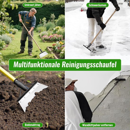 tuinschep, reinigingsschep, 30 cm, stootschaar, mangaanstaal — afbeelding 5