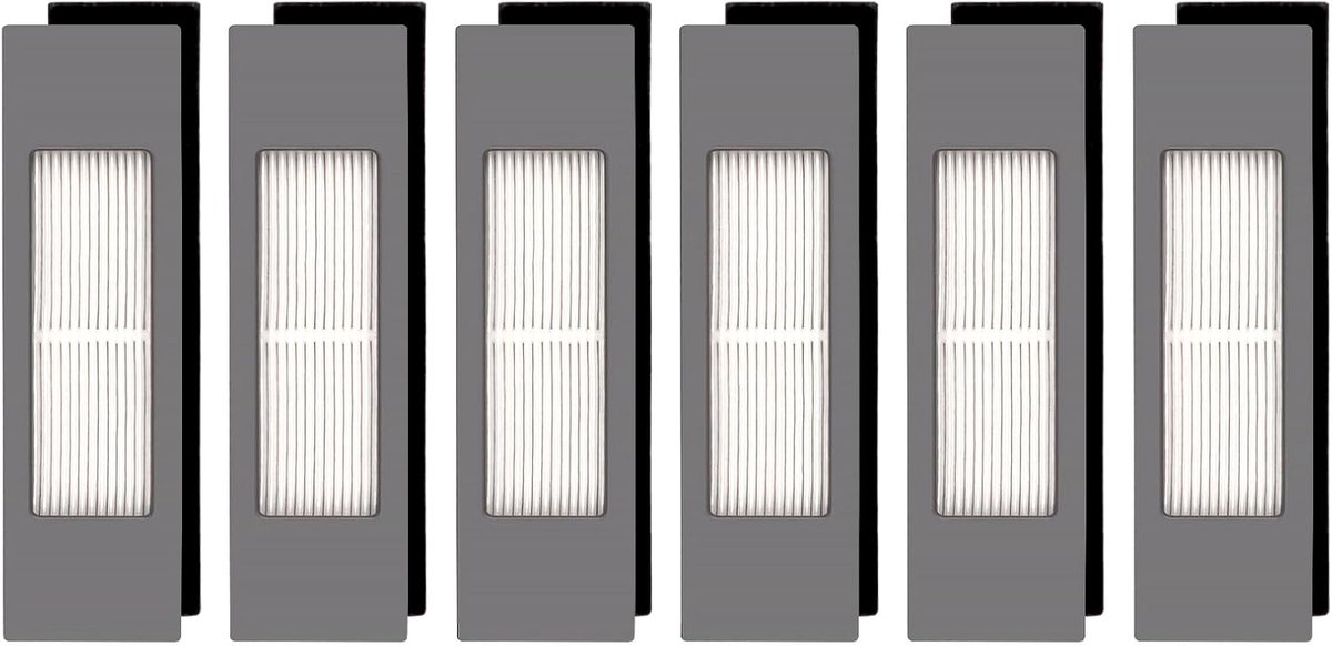 (6 Stuks) N10 HEPA-Filter Compatibel met Ecovacs DEEBOT OZMO N10 Plus T5 T8 T9 920 950 T8AIVI Max N5 N7 N8+ N8 Pro Plus DX55 DX93 DJ65, Robotstofzuigerfilter, Stofzuigerfilter Vervangende Onderdelen