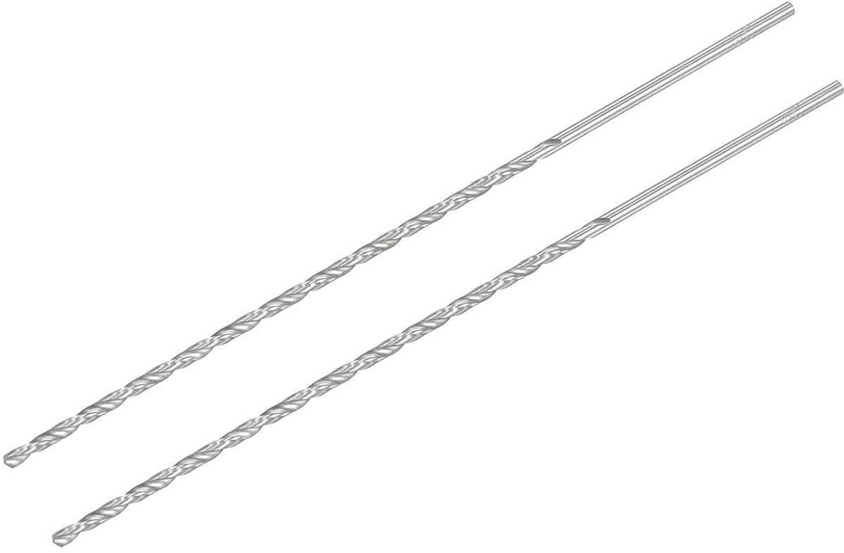 sourcing map 2 stuks Hss (snelstaal) lange twist boor 3,2 mm