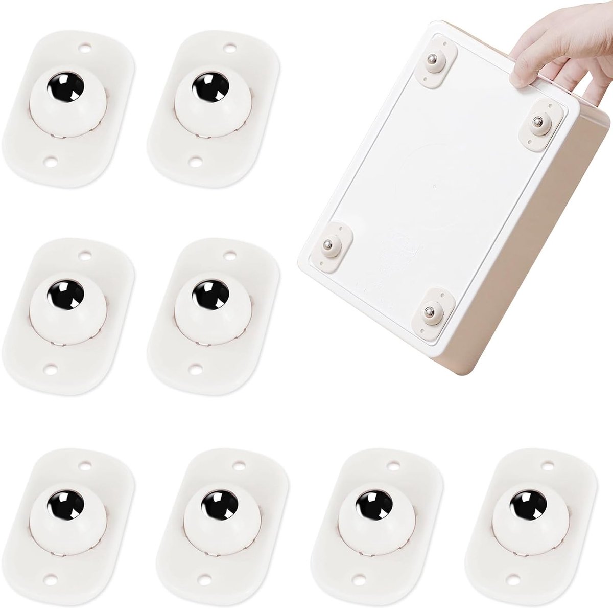 8 stuks zelfklevende kogelrollen voor meubels, universele 360° mini