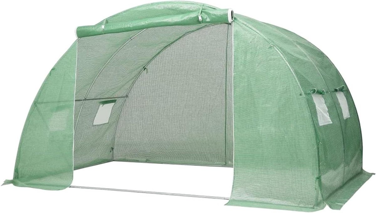 Tuinkas Polycarbonaat - Kas Groente - Planten Beschermen - Zwaarder PE Doek - 8 m² - Transparant
