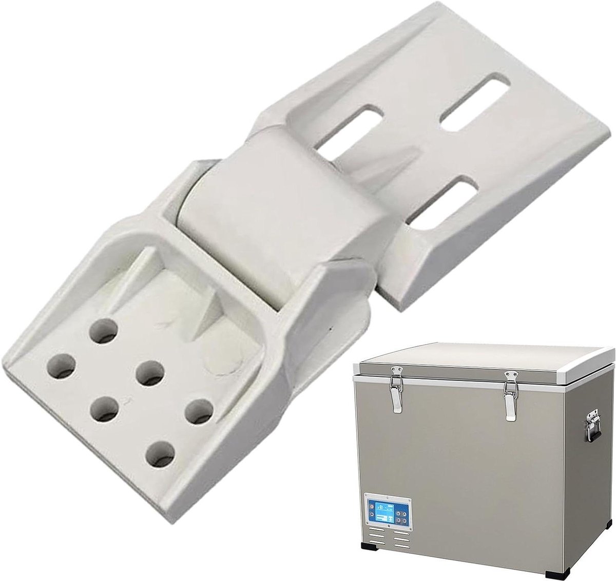 Vrieskist Scharnier Vriezer Deur Scharnier Vriezer Reparatie Contragewicht Mechanisme 12.8 x 5.3 x 2 cm Wit
