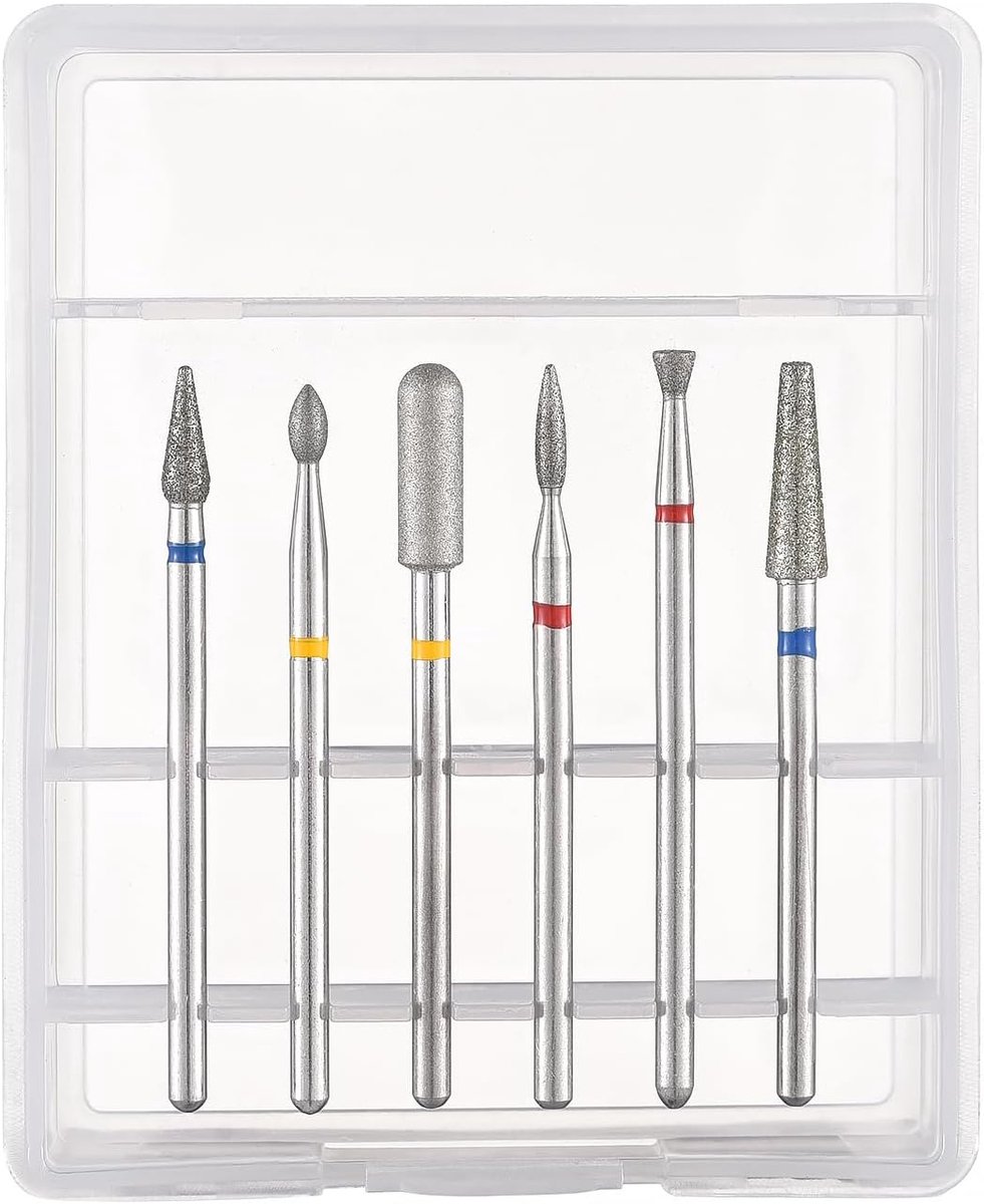 SnelShoppen - Nail Drill Bit Set - 3/32 Inch Diamant Nagelvijl Bits voor Elektrische Nagelvijl, Tungsten Carbide Acrylnagel Bit Set voor Cuticle Zorg,