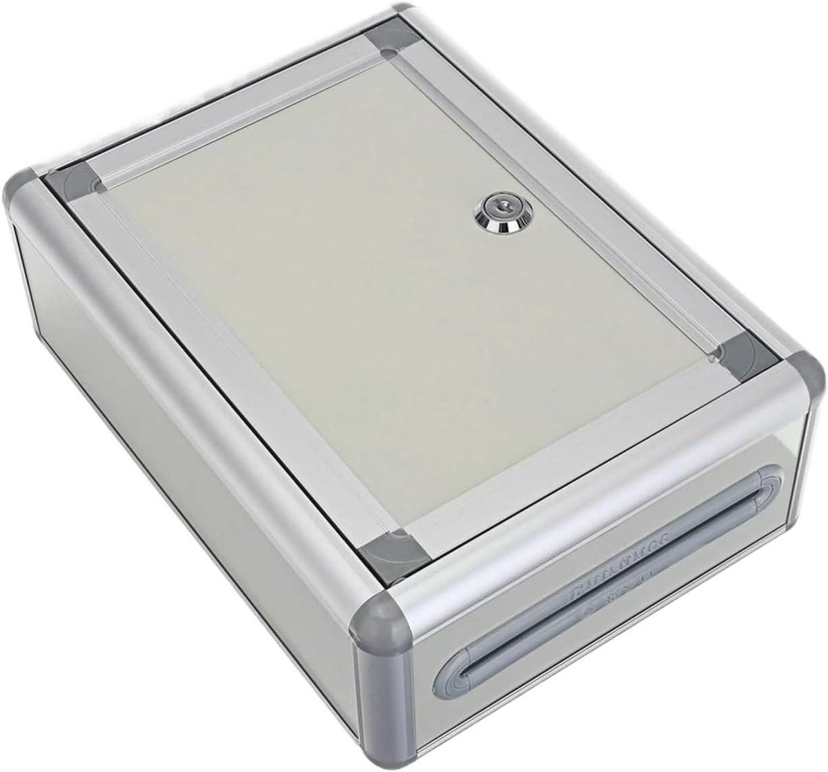 Brievenbus Muurbevestiging - Postbus Buiten - Post Opslag - Waterdicht Aluminium - 19x9.5x27cm - Zilver