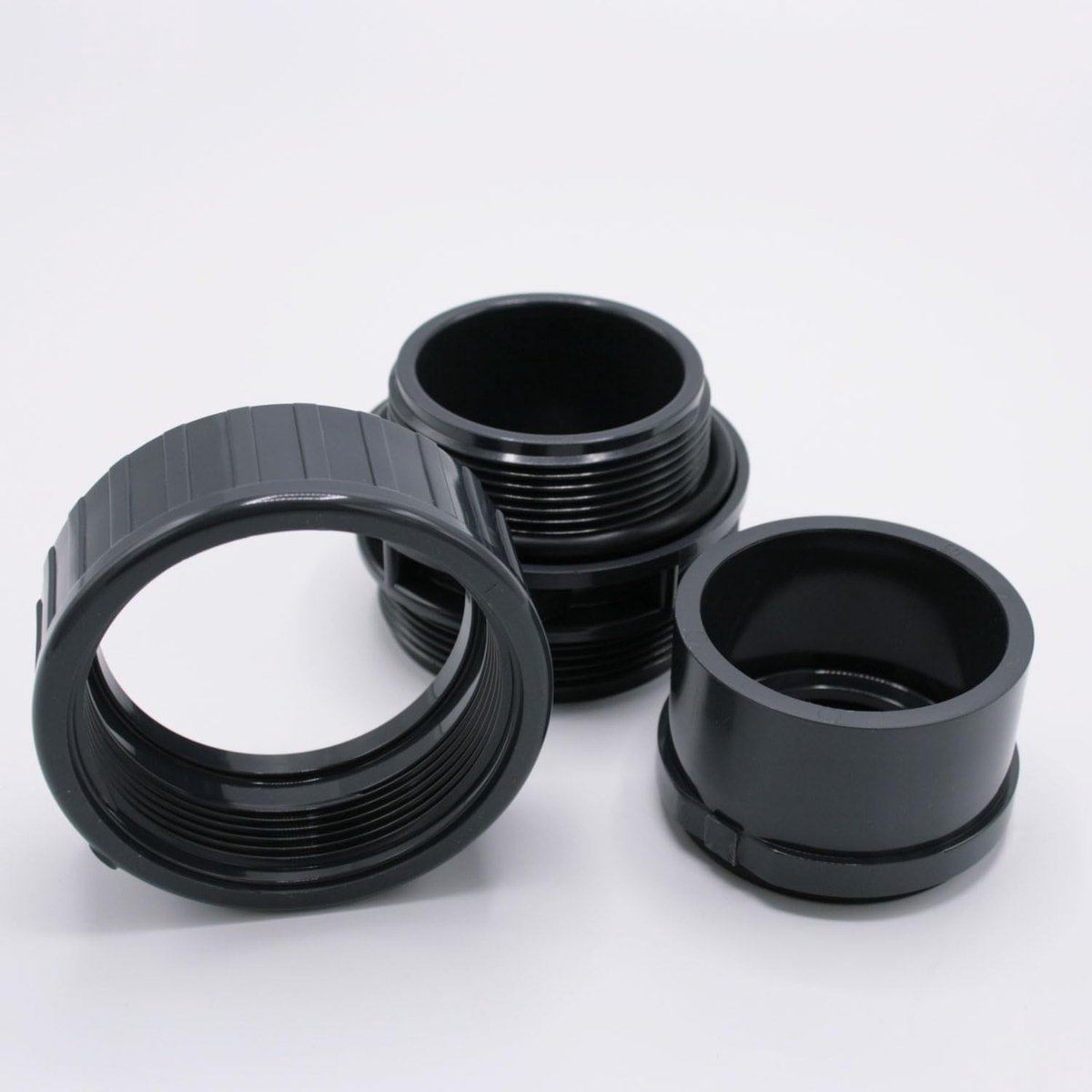 SnelShoppen - PVC union koppeling 50mm x 1 1/2" mannelijke draad - Afneembare koppeling met O-ring voor zwembad leidingen, pompen, kranen en manometer