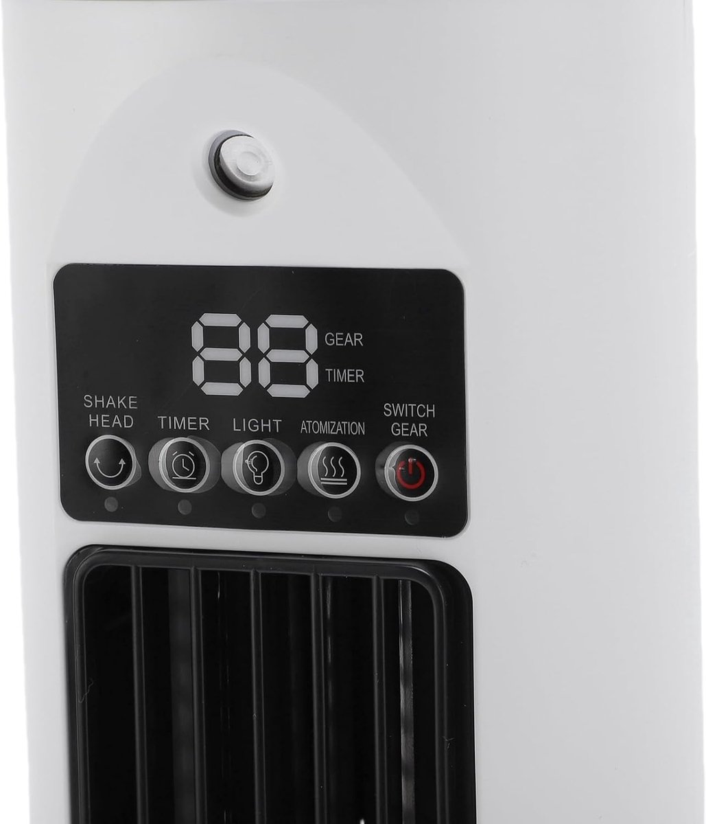 Torenventilator - Ventilator Airconditioner - Persoonlijke Koeling - 4-in-1 Functie - 34.5 cm - Zwart