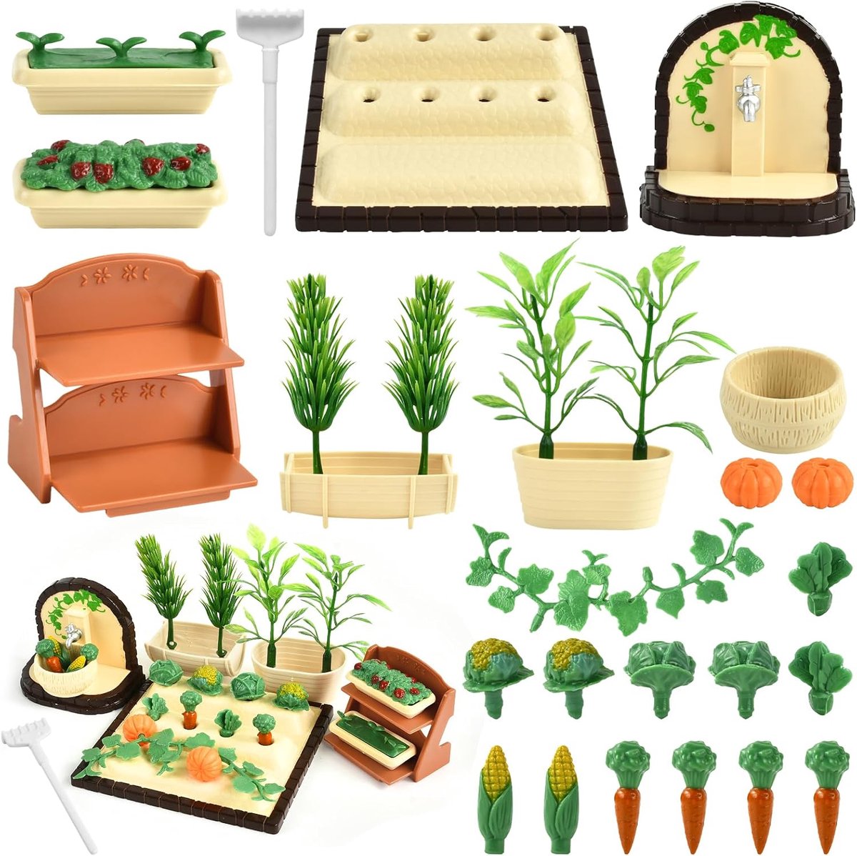 30 miniatuurtuinen, miniatuurtuinen, poppenhuis, miniatuurtuin, decoratie voor mini-tuin, accessoires voor kerstkabouters