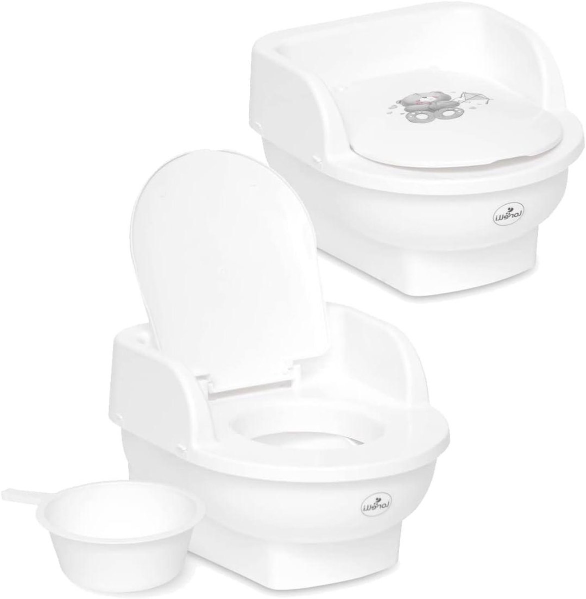 Potje Toilet Design - Oefenpotje Kinderen - Zindelijkheidstraining - Met Deksel - 33 x 29 x 22 cm - Groen