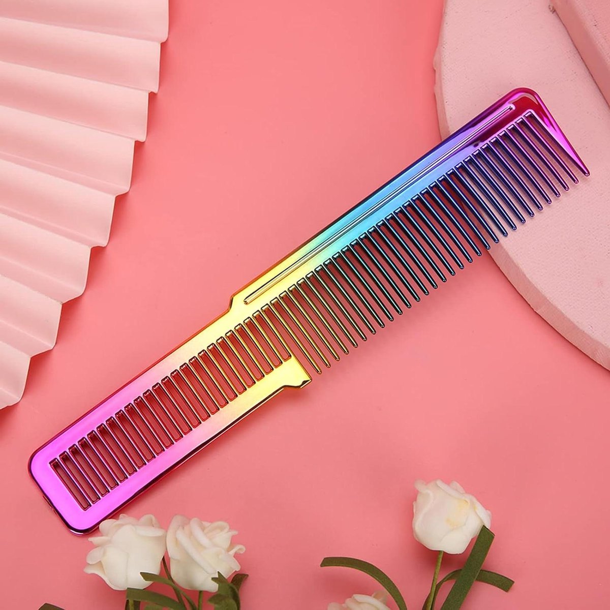 Haarscherpe Kam - Kapperskam Professioneel - Haar Stylen - Hittebestendig Ontwerp - 20.5 cm - Zwart