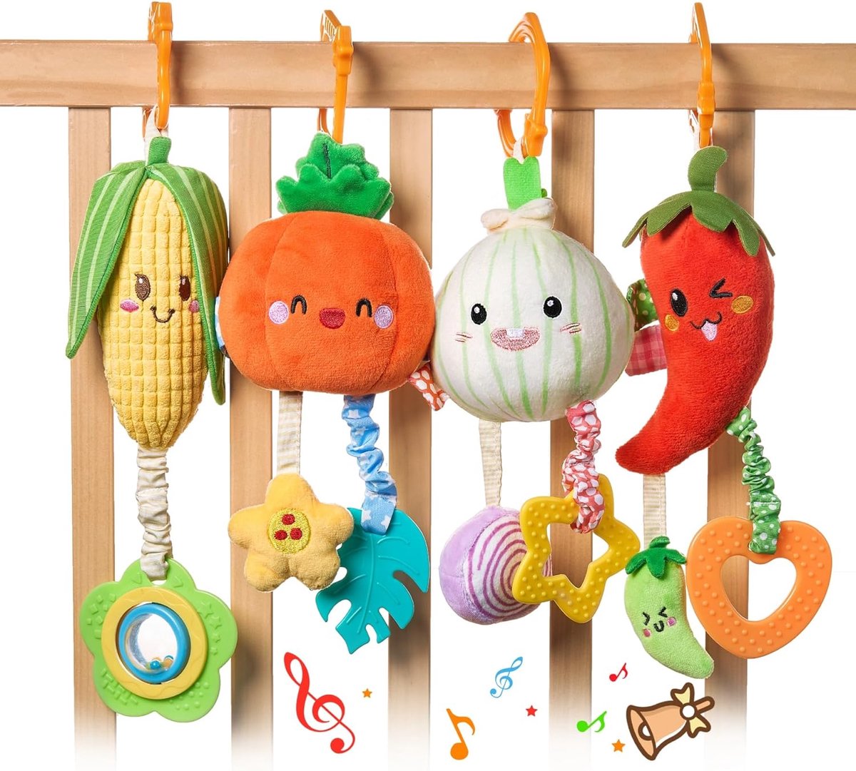 KIDS Babyspeelgoed Rammelaar 0-12 Maanden, Clip op Kinderwagen,Sensorisch Speelgoed voor Baby's, Jongens en Meisjes