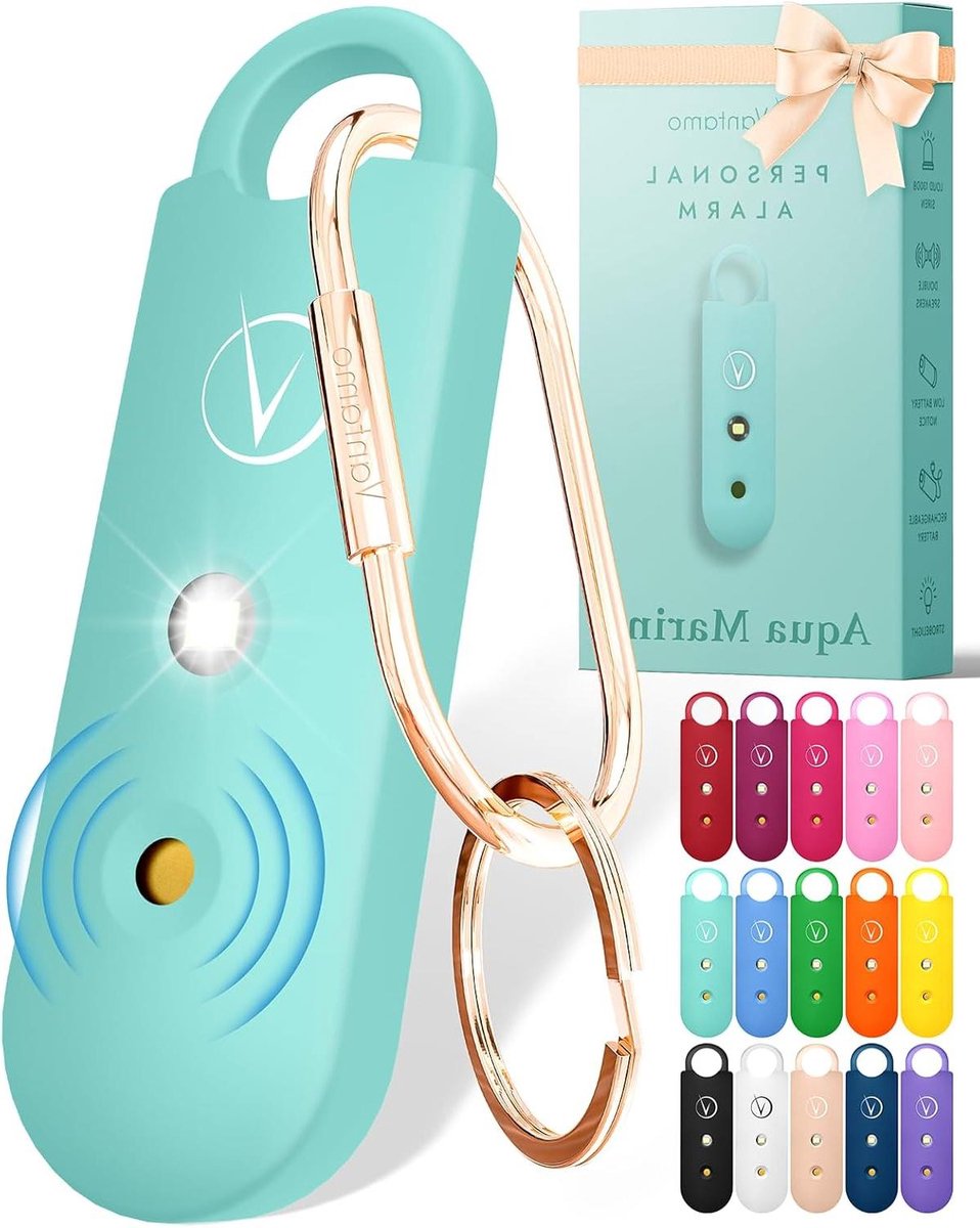 Persoonlijk Alarm - Veiligheidssleutelhanger - Zelfverdediging - Extra Luid 130dB - 9.7 cm - Zwart