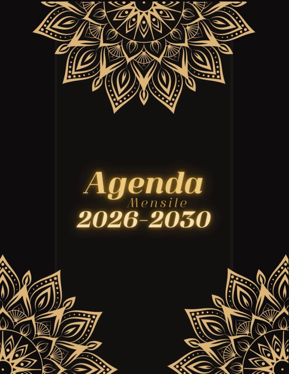 Agenda A4 2026-2030 - 5 Jaar Planner - 60 Manden, 1 Maan per 2 Pagina's - Inclusief Italiaanse Feestdagen - ShopVlot