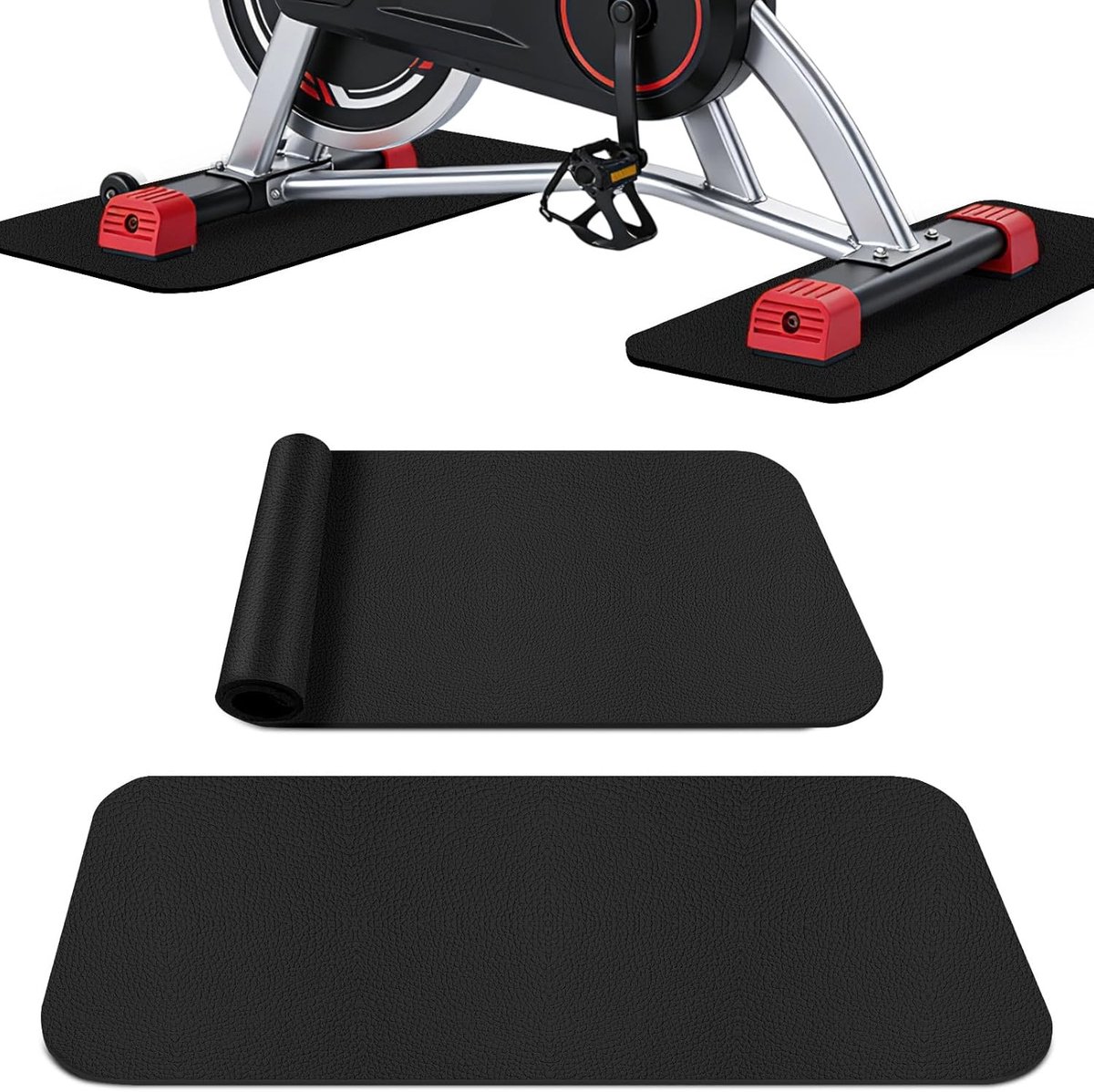 Set van 2 antislip matten voor vloerbescherming, ideaal voor loopband, hometrainer en ellipsentrainer in de sportschool