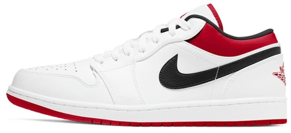 Jordan 1 Low White University Red Black
