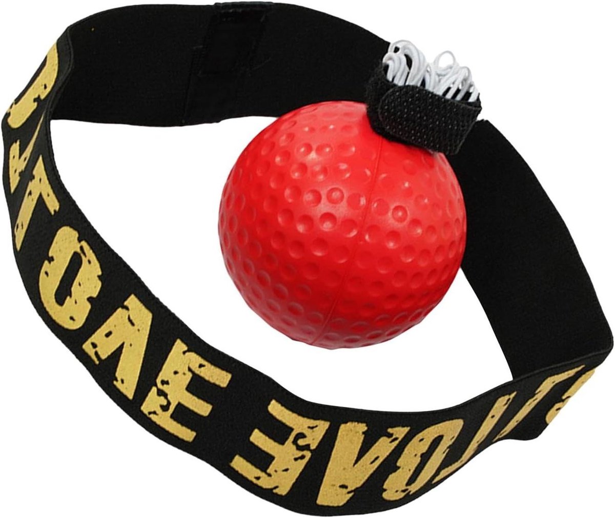 Boks Reflexbal - Snelheidstraining Bal - Verbeteren Bokstechniek - Compact Lichtgewicht - 12cm Breedte - Rood
