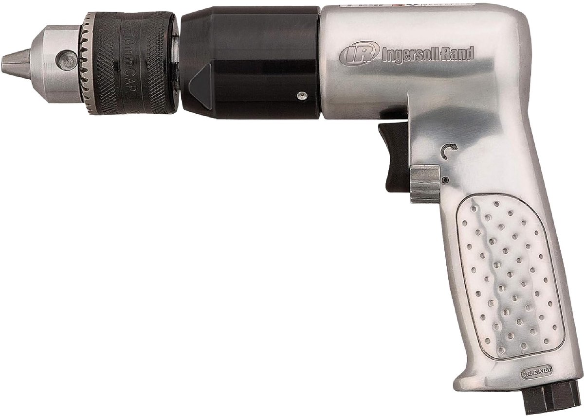SnelShoppen - Professionele Pneumatische Boormachine 1/2" Omkeerbaar, Heavy Duty Luchtboormachine voor Werkplaats, Duurzaam Gereedschap, Perfect voor