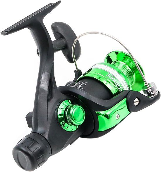 SnelShoppen - Green & Black Visspinhengel Met Stille Spinning Reel, Baitcasting Reel, Lichtgewicht 5.1:1 Overbrenging, 5 Lager, Comfortabele Grip, Ges — afbeelding 5