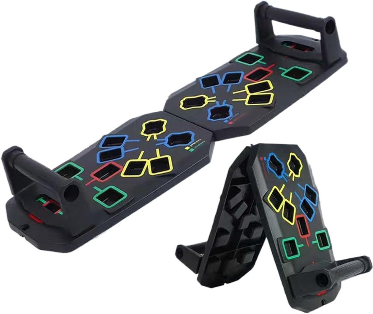 Push Up Board - Oefenbord Press-ups - Spieropbouw Trainen - Gekleurde Spierzones - 35 x 21.59 x 10.39 cm