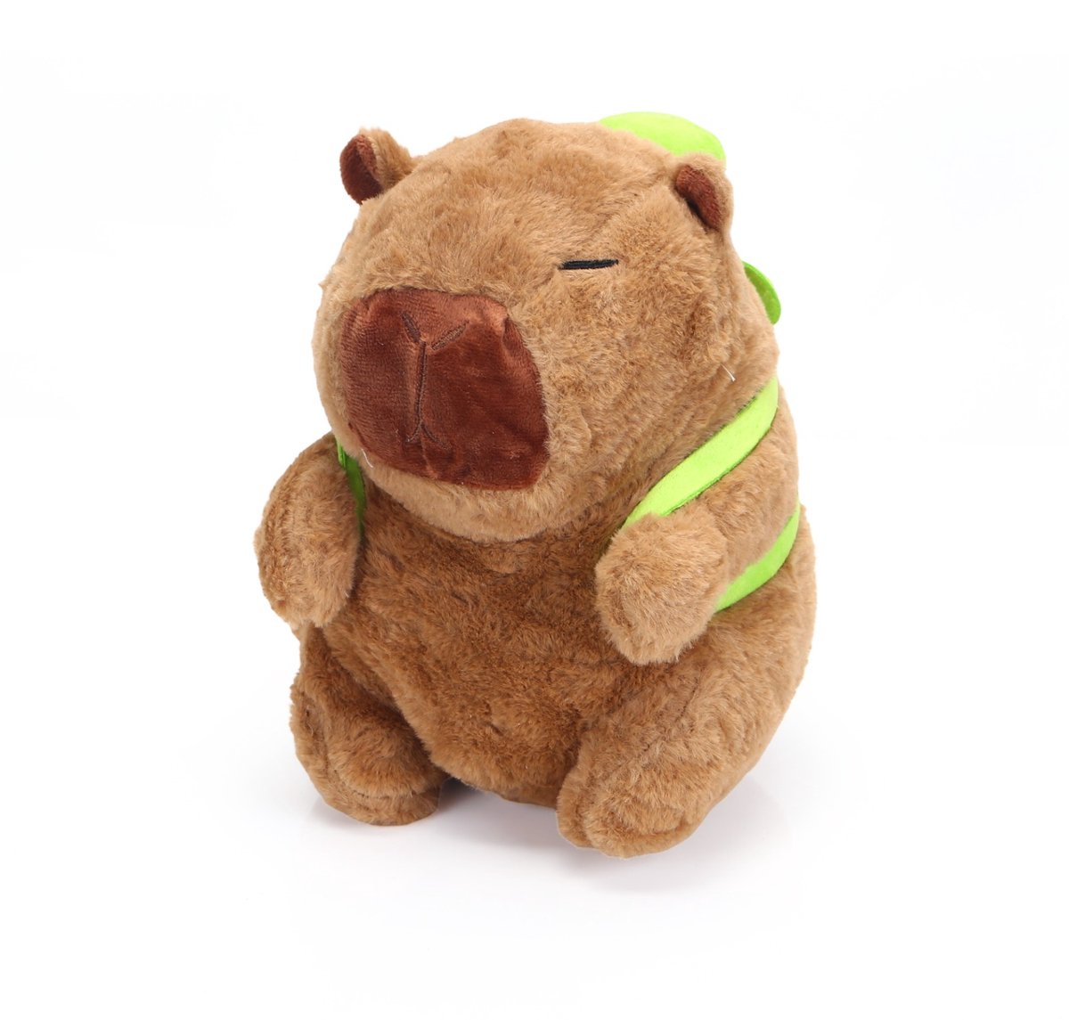 Capybara met Rugzak Pluche Knuffel 23 cm - Grote Capibara Rugtas Knuffels - Knuffeldier - Knuffelvriend - Groot Bruin Dierenknuffel - Kapibara - Kapybara - TikTok Plush Toy