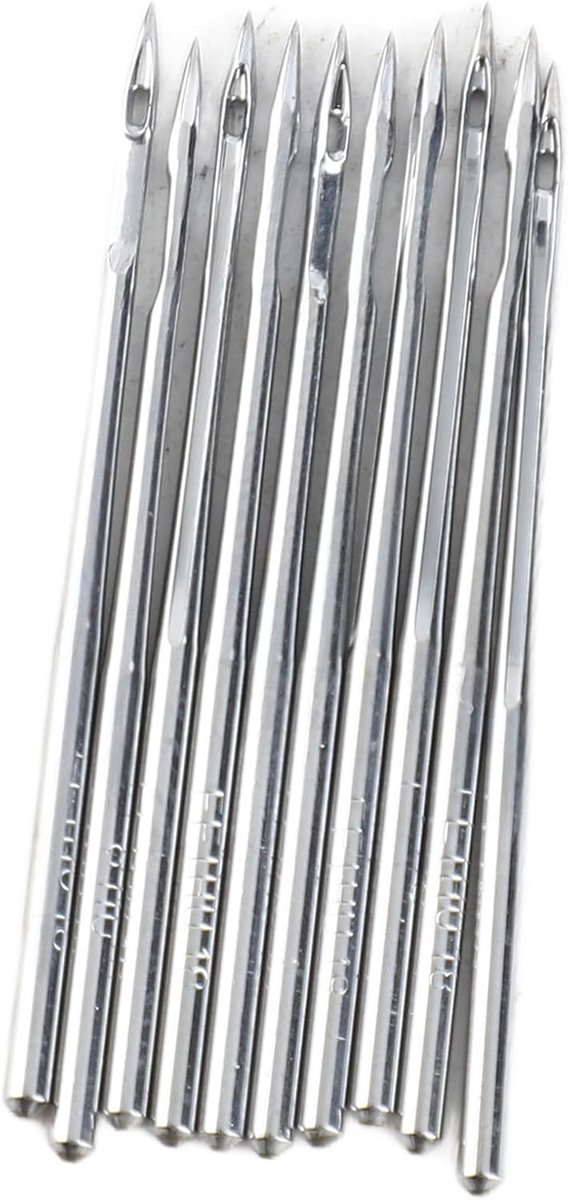 Naaimachine Naalden - Industriële Naalden - Stoffen Naaien - Premium Metalen Constructie - 50 Stuks - Zilver