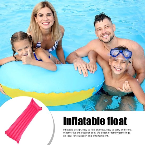 Zwembad Lounge Float - Drijver voor volwassenen - Ontspannen op water - Opvouwbaar lichtgewicht ontwerp - 175x45cm - Rood — afbeelding 4