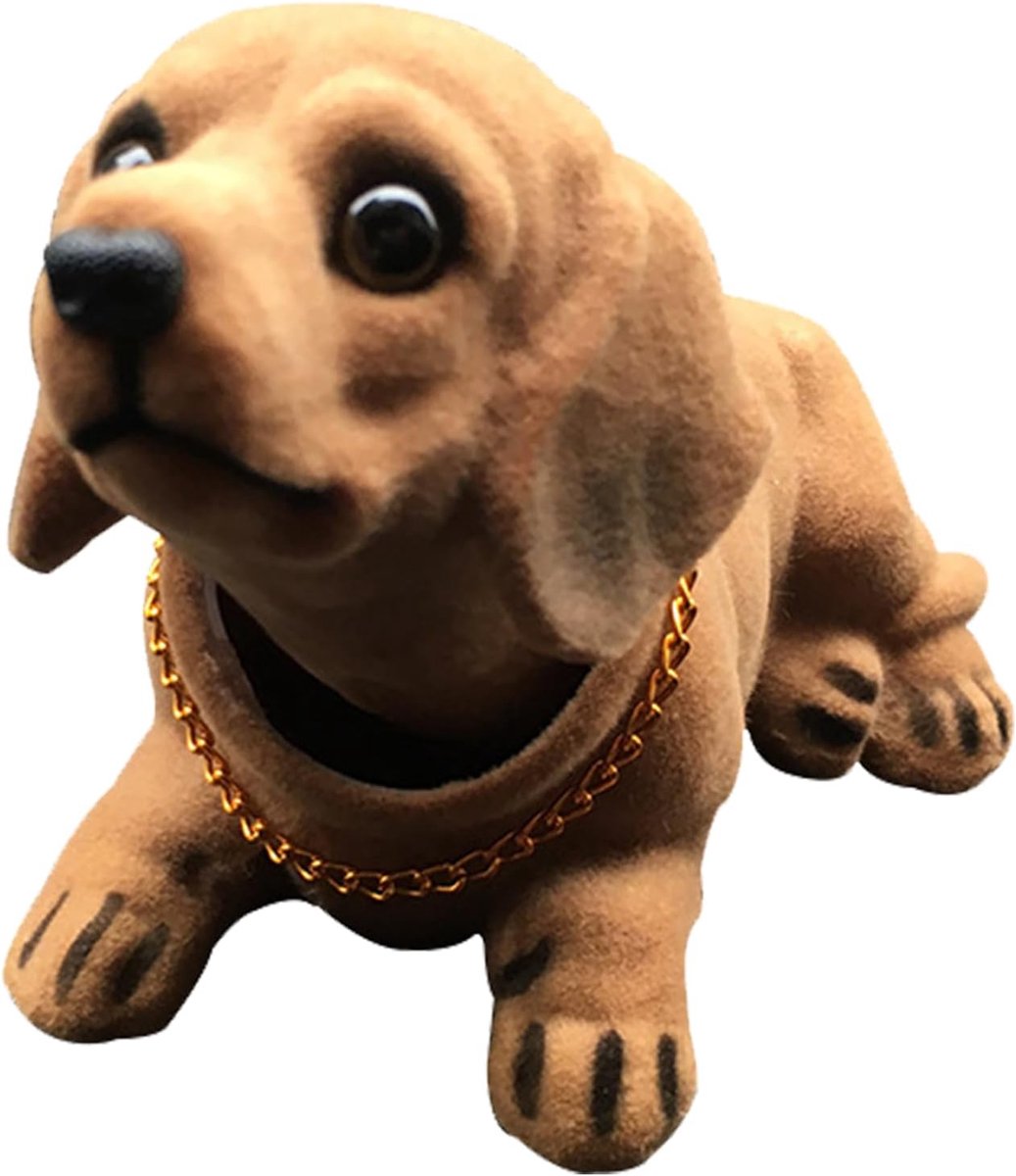 Hond Bobble Hoofd - Knikkende Hond Speelgoed - Auto Dashboard Decoratie - Gemaakt van Hars