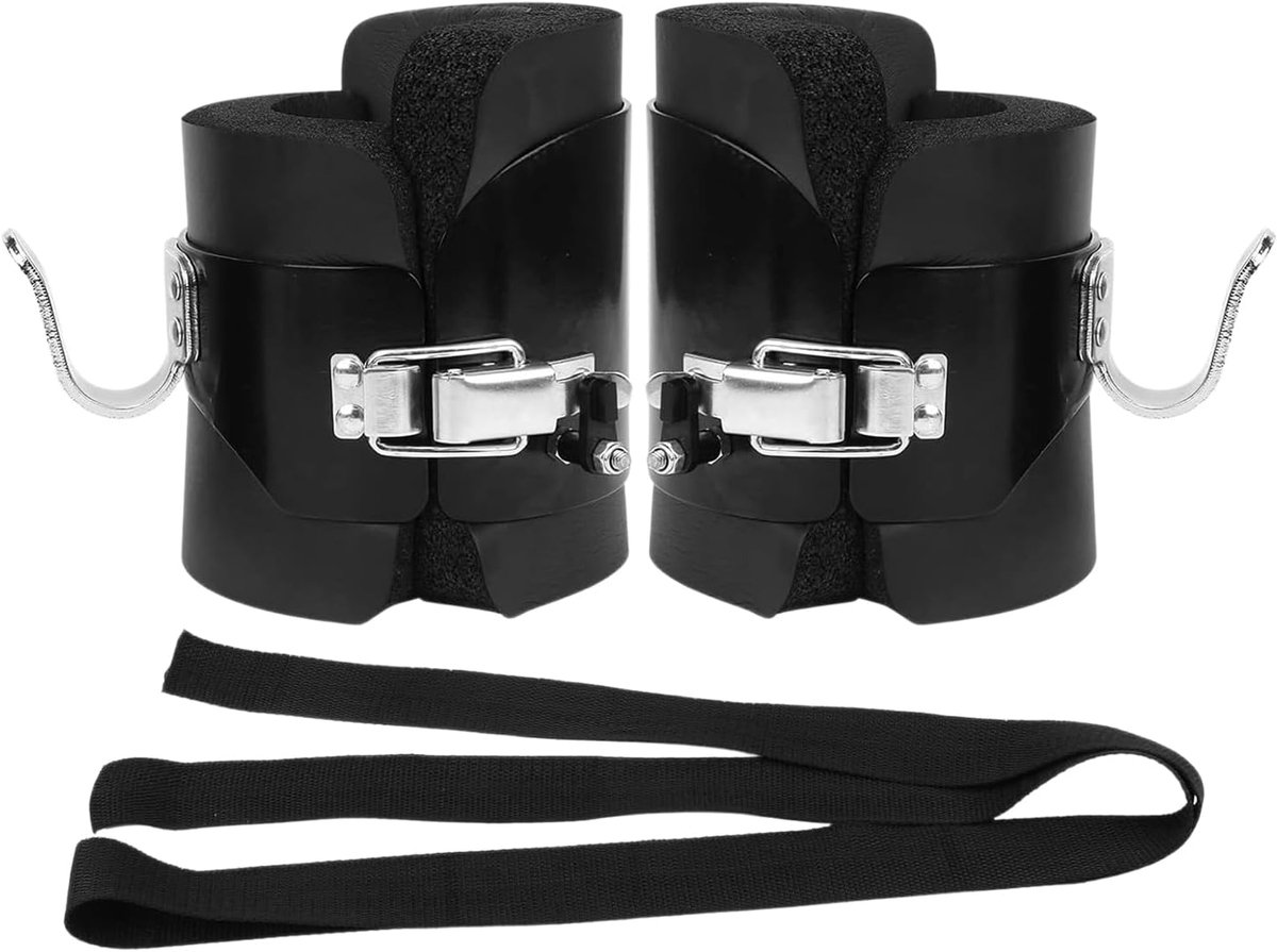 Inversie Laarzen - Hanglaarzen Fitness - Buikspier Training - Drukverdelingstechnologie - Universele Maat - Zwart