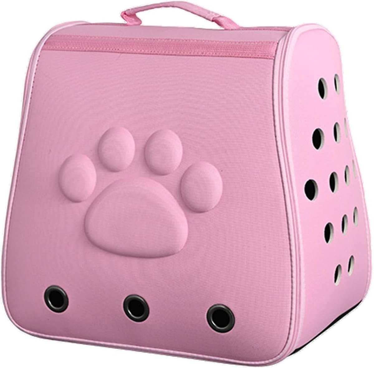 Reismand voor Dieren - Draagtas Kat Hond - Veilig Vervoeren - Ademend Mesh Design - 42x38x27 cm - Roze