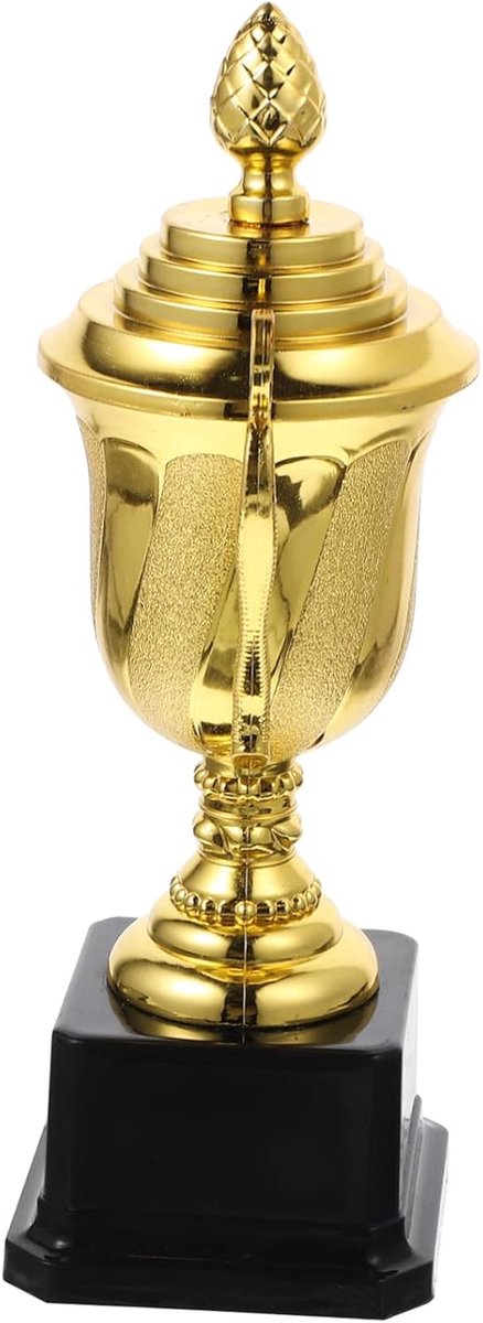 Competitie Trofee - Prijstrofee Beker - Wedstrijden Belonen - Zelf Personaliseerbaar - 21.1 x 11cm - Goud