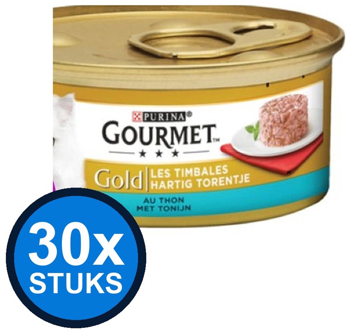 Gourmet Gourmet - Gold Hartig Torentje Tonijn - Kattenvoer Natvoer - 85g