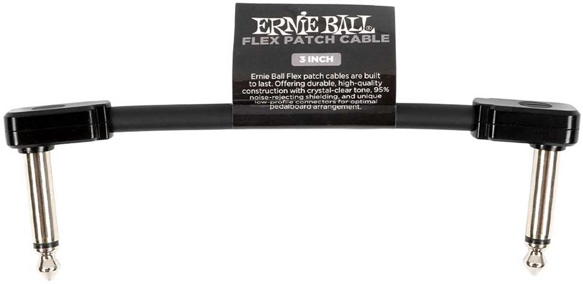 Ernie Ball 6438 Flex Patch Black patchkabel 7,5 cm