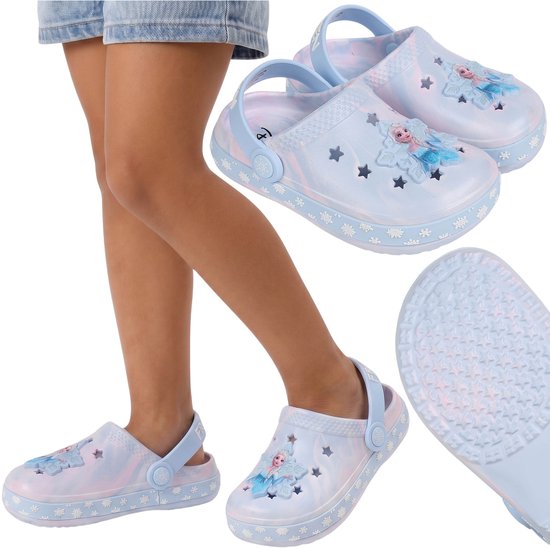 DISNEY Frozen Schuimrubberen badslippers, dikke EVA-zool, lichte badslippers voor meisjes