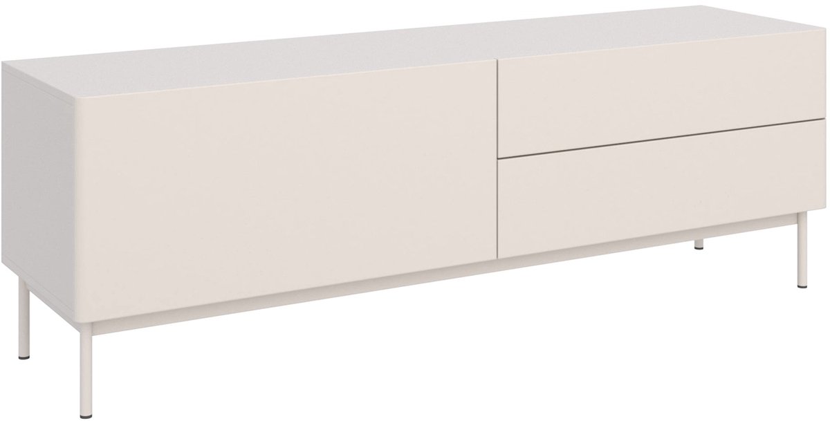 Selsey Olio – TV-meubel met 1 klep en 2 lades - Kasjmier - 160cm