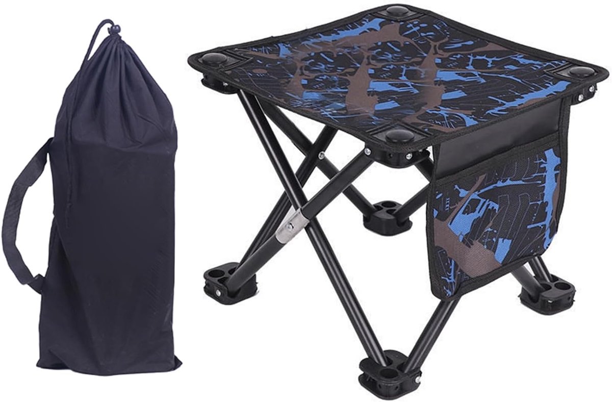 Camping Chairs, Camp Stool Folding Camping Stool Portable Seat Travel Little Stools for Camping Gardening 33×33×32cm