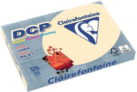 Clairefontaine DCP Colour LASER Colour INKJET papier, ivoor, 120g, 250 vel.