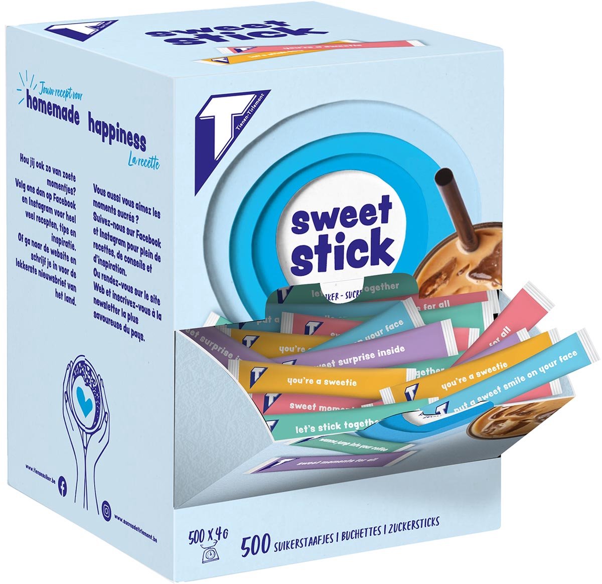 Tienen suikersticks | 4 g | doos van 500 stuks