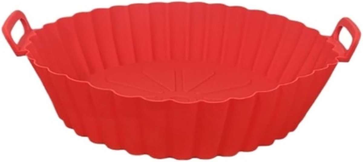 Airfryer Siliconen Mand - Herbruikbare Bakplaat - Gezonder Bakken - Versterkte Wand - Maat M - Rood