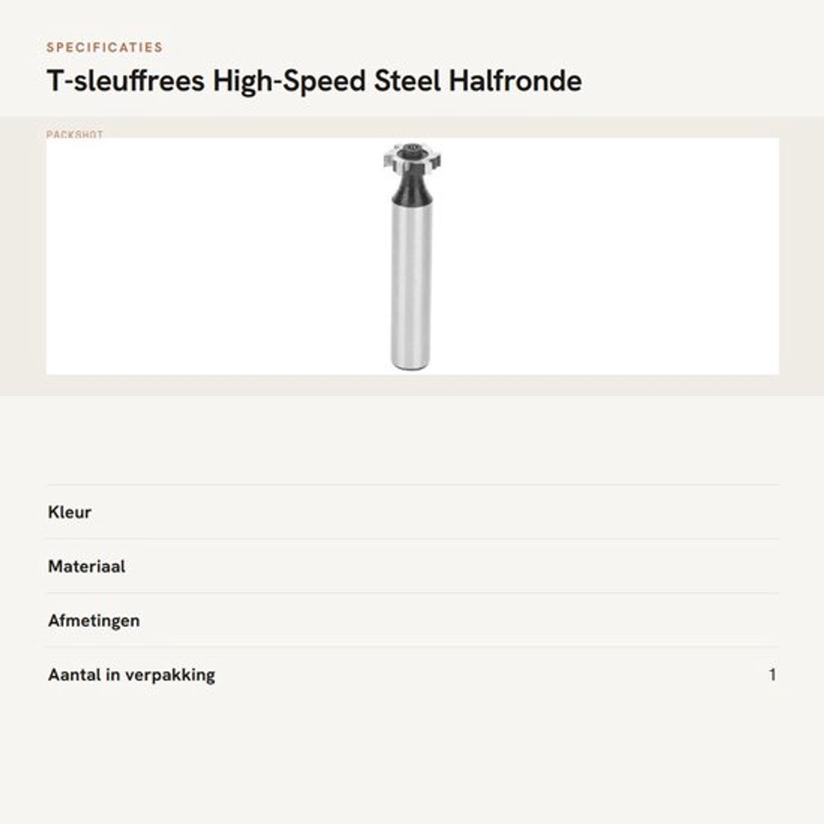 Dailygoods- T-sleufrees HSS - Halfronde Spiebaanfrees - Rechte Schacht - 3 x 13 x