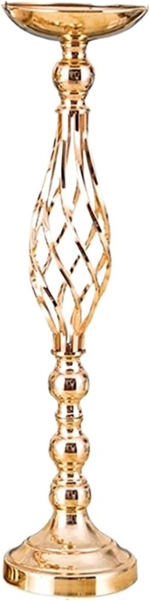 Tafelkandelaar IJzer - Kaarsenhouder Decoratie - Sfeer Creëren - Elegante Gouden Afwerking - 60 cm Hoog - Goud