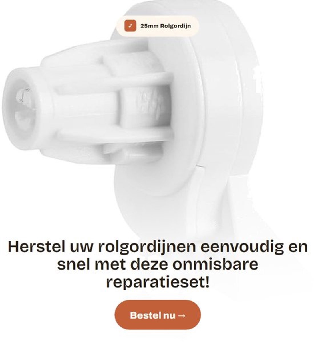 Dailygoods- Rolgordijn Reparatieset - Kunststof Beugel - Kralenketting - Koppeling