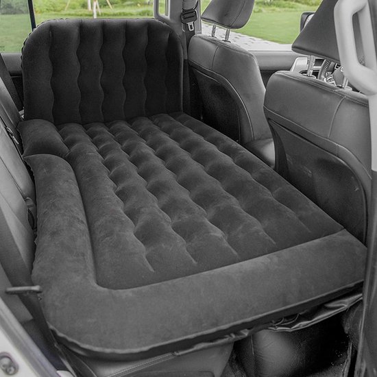 Luchtmatras Auto - Kampeerbed Opblaasbaar - Reizen en Kamperen - Dik en Duurzaam - 174 x 126 cm - Zwart — afbeelding 2