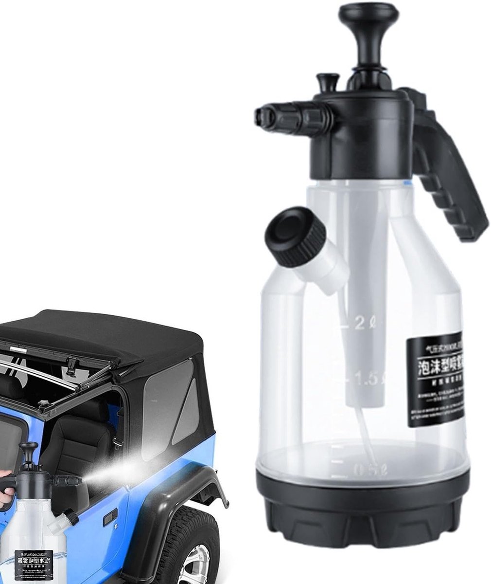 Schuimsproeier - Autowas Spuit - Auto Reinigen - Zijdelingse Vulling - 2.5 Liter - Zwart