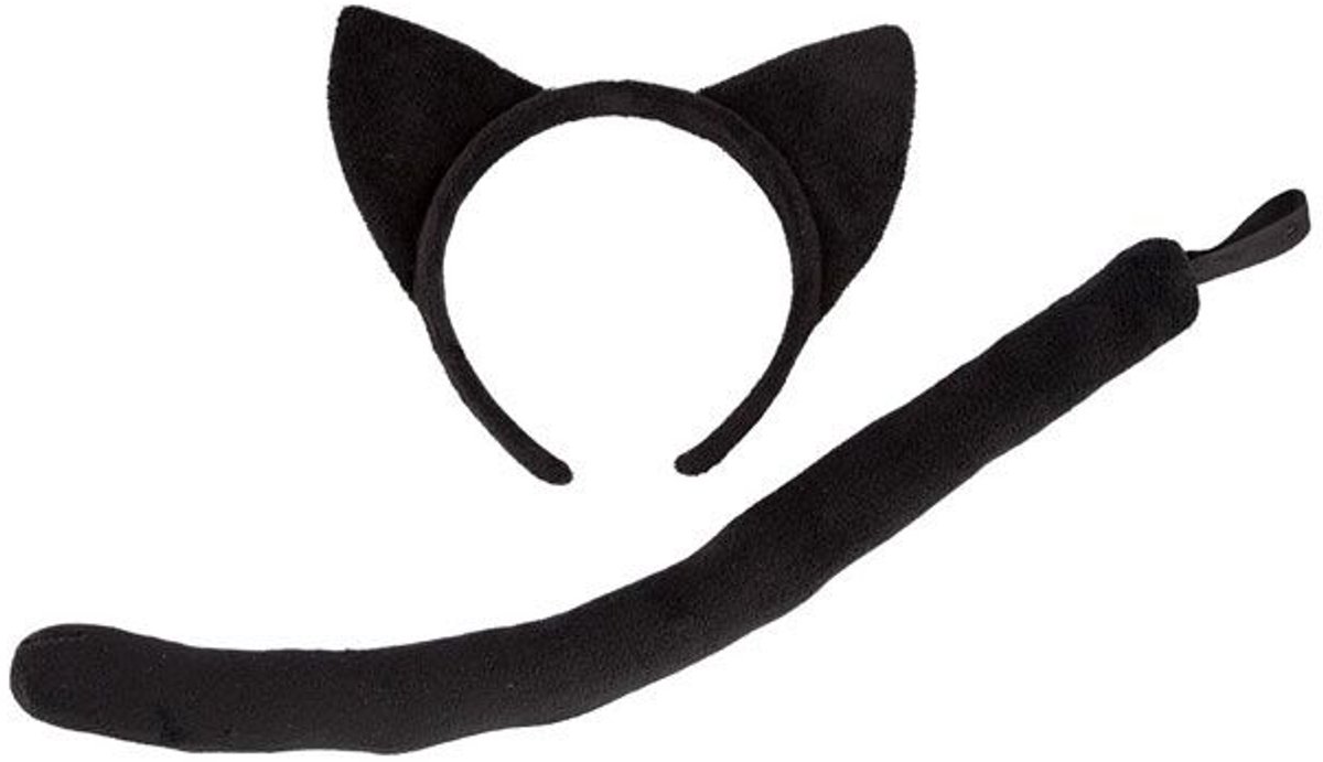 Zwarte kat fantasie verkleedset
