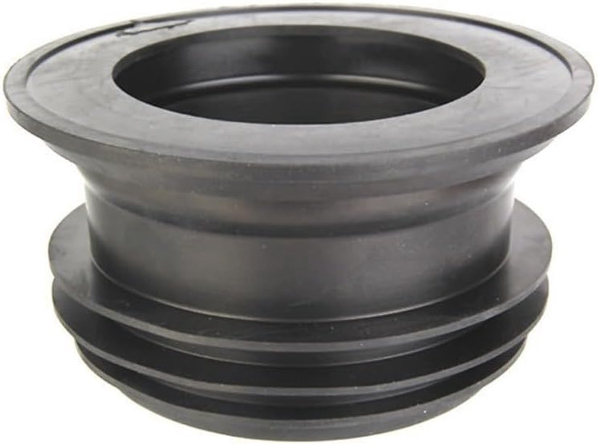Toiletflens Rubber - Vloeruitlaat Afdichting - Lekkage Voorkomen - Universele Pasvorm - 100-110 mm Buizen - Blauw Zwart