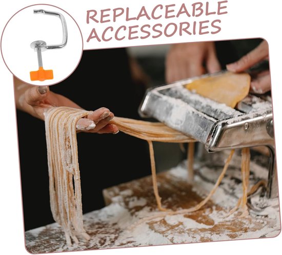 Pastamaker Accessoire - Deegklem Onderdeel - Zelf Pasta Maken - Verstelbare Klem - 15.5x6.5x2.7cm - Zilverkleurig van Pastamaker — afbeelding 5