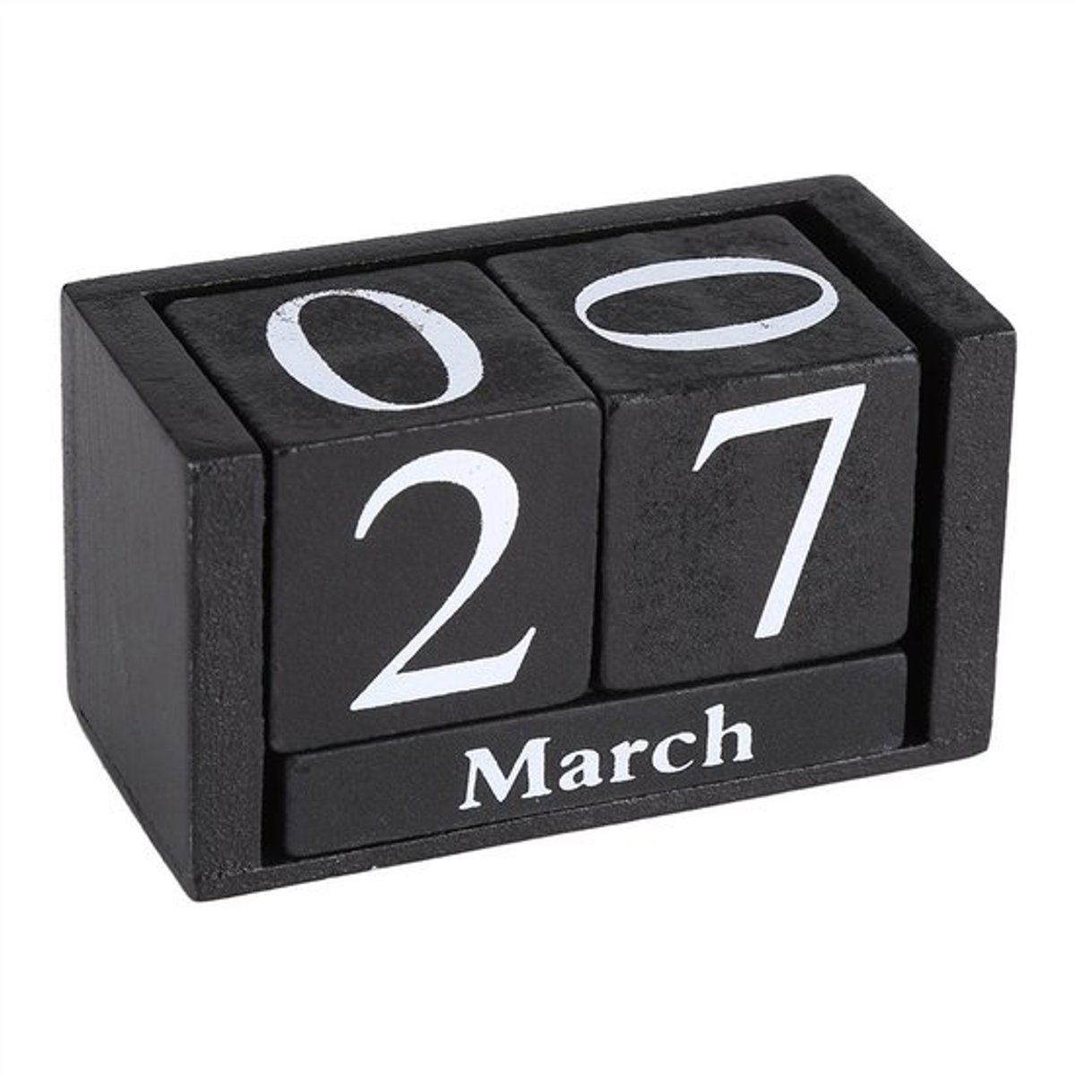 Allecto - Houten Blokkalender - Vintage Blokkalender - Duurzaam en Herbruikbaar