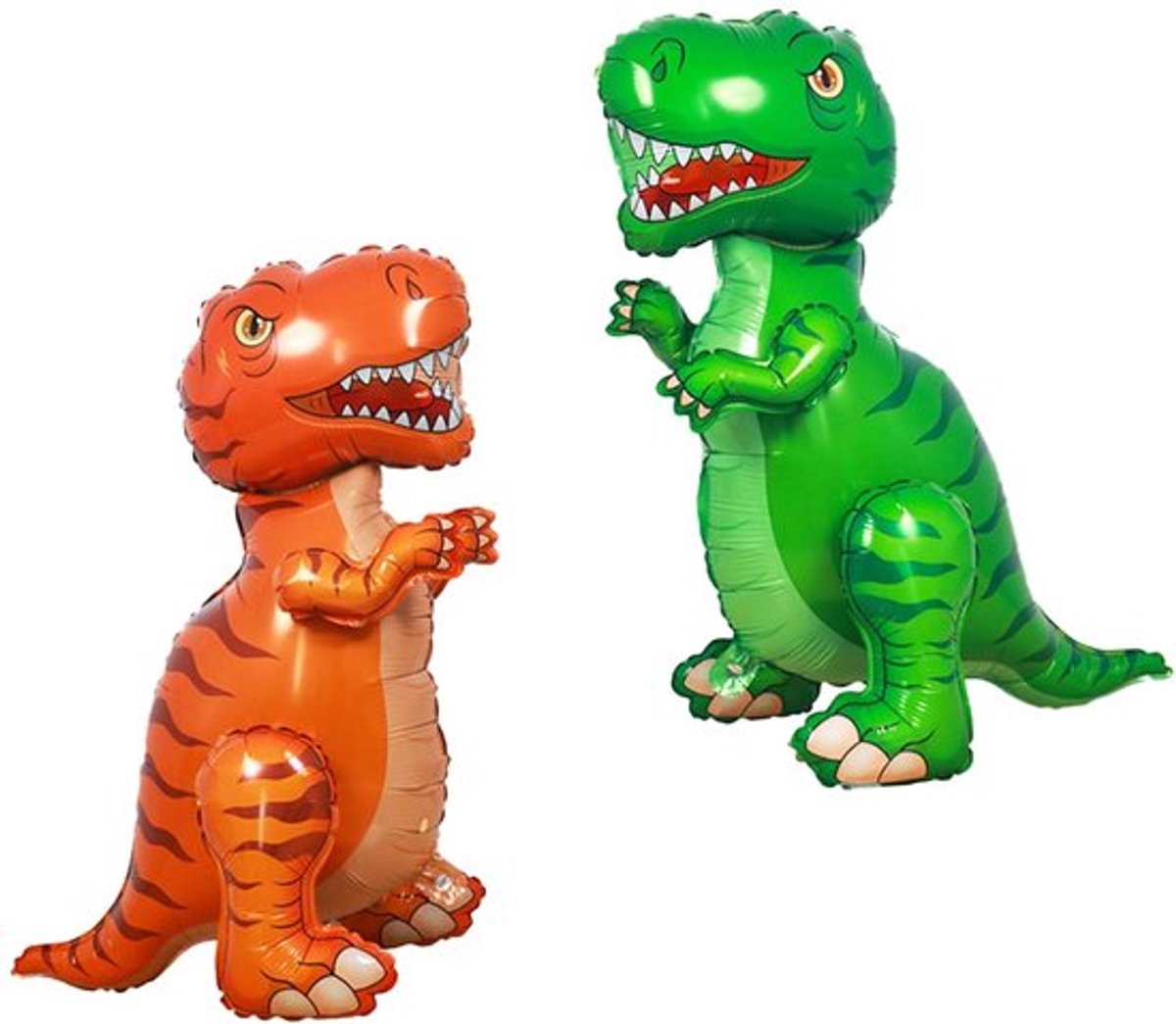 EGoods - XXL Dino ballon verjaardag, 2 stuks staande foilballon, verjaardag, dino