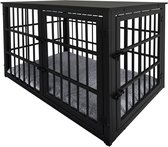 Hondenhok - Hondenbench - bench voor kleine en middelgrote honden - hondenkooi - voor binnen - inclusief hondenkussen - 97 cm x 60 cm x 70 cm