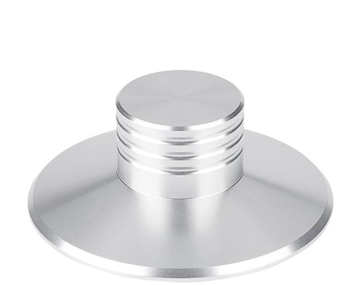Metalen niveauklem voor draaitafel met vinylstabilisator
