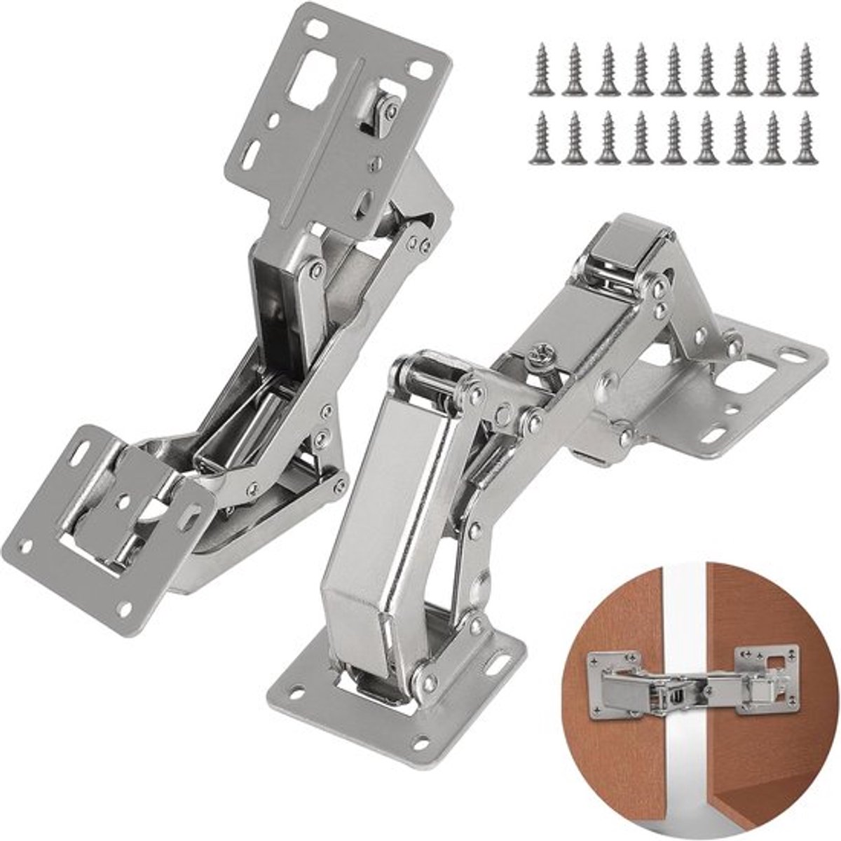 Allecto Plus - 2 x kastscharnieren 175 graden softclose - inclusief 18 schroeven